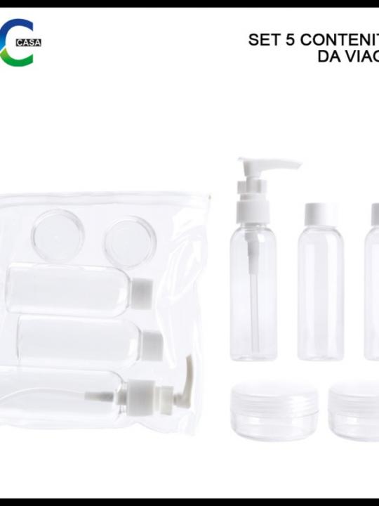 Contenitore Vuoto Viaggio 80/100Ml 5Pz