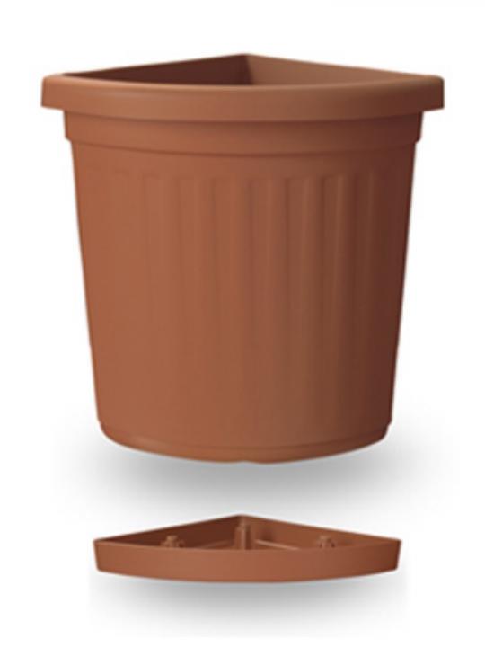 Vaso Ad Angolo H 50 Cm Terracotta