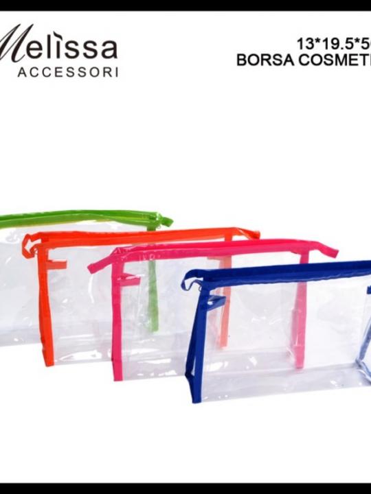 Borsa Cosmetica Trasp. 13X19.5X5Cm Ass
