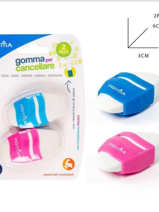 Gomma Bianca Con Protezione 2Pz Ass