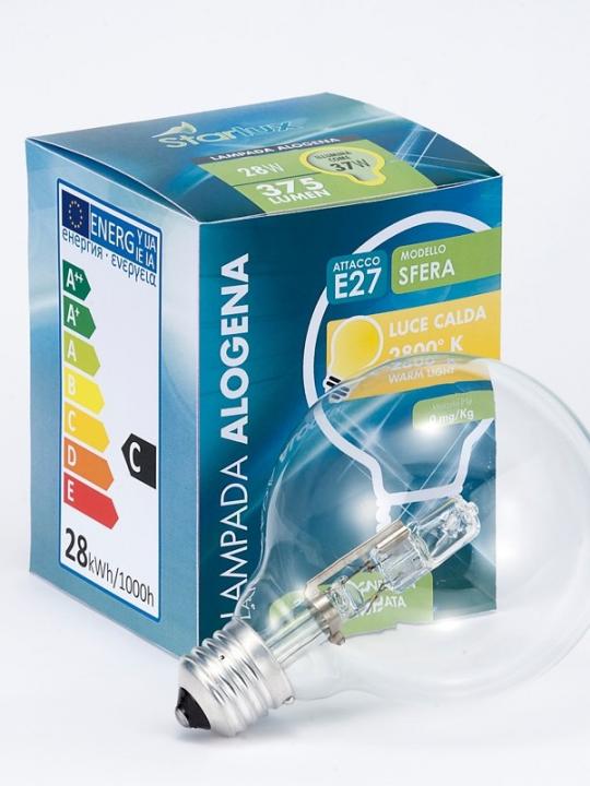 Lampada Alogena Sfera Lc E27 33W