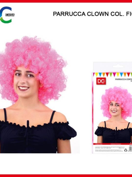 Parrucca Capelli Corti Ricci Col.Fucsia