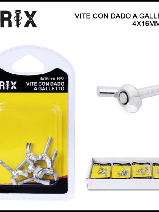 Vite Con Dado A Galletto 4X16Mm 6Pz
