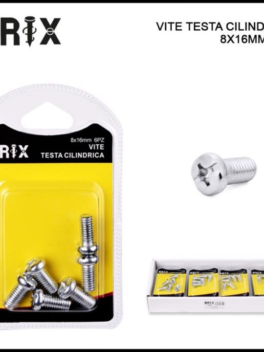 Vite Testa Cilindrica 8X16Mm 6Pz