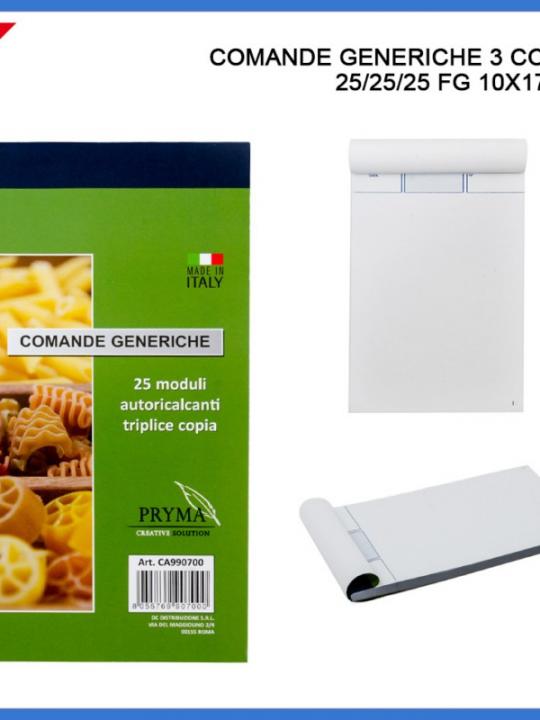 Comande Generiche 3 Copie 25/25/25 Fg 10