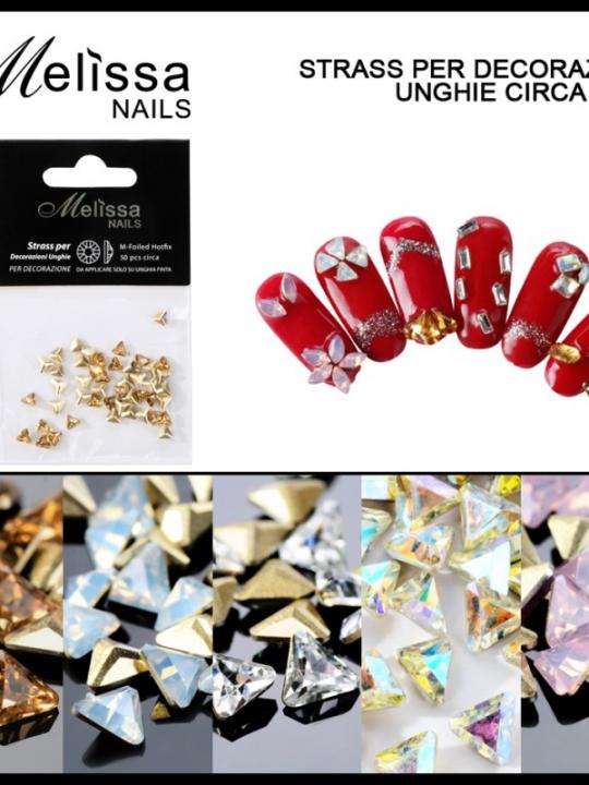 Strass Unghie Circa 50Pz Triangolo Ass.