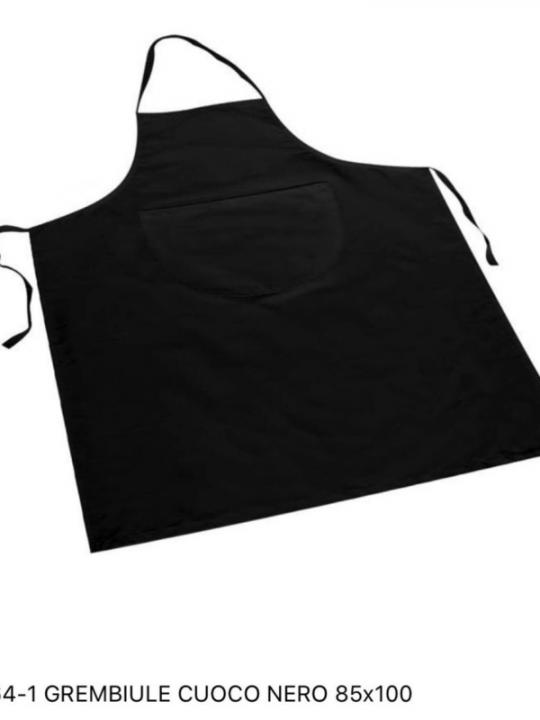 864-1 Grembiule Cuoco Nero 85X100