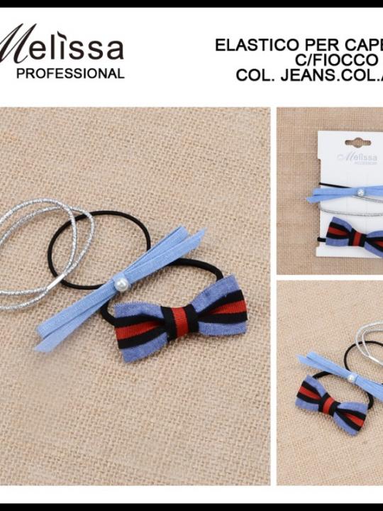 Elastico Capelli C/Fiocco 3Pz Col. Jeans