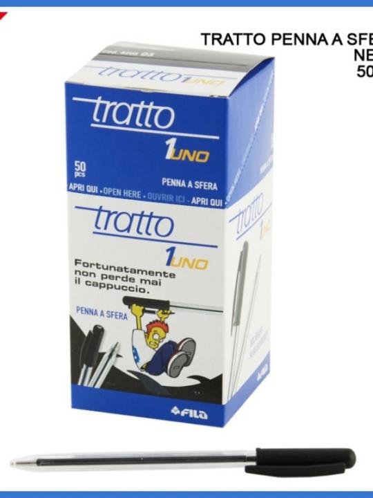 Tratto Penna Sfera 1Uno 0.5Mm  Nero X50