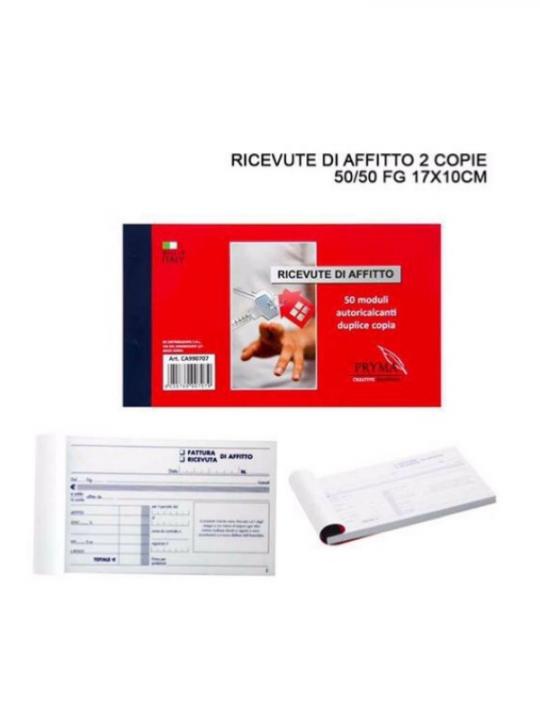 Ricevute Di Affitto 2 Copie 50/50 Fg 17X