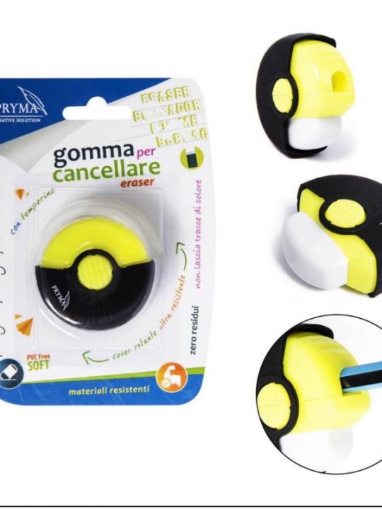 Pryma Gomma+Temperino C/Cop. Rotante Bl.