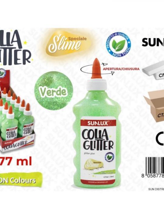 Colla Glitter Verde Neon 177Ml