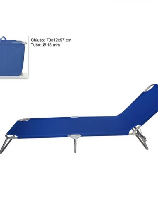 Lettino Metallo Poliestere 600D Blu
