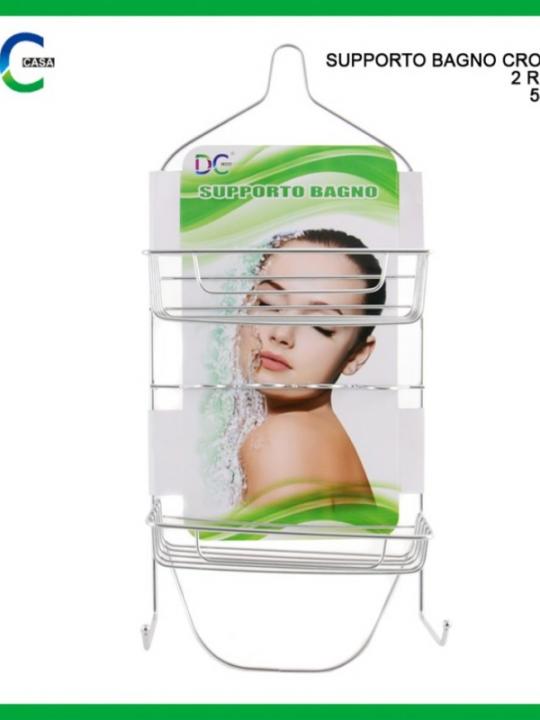 Supporto Bagno Cromato 2 Ripiani 540Gr
