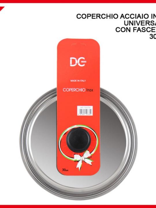 Coperchio Ac.Inox Uni,.C/Fasc 30Cm